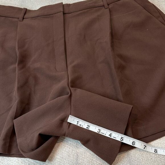 Abercrombie & Fitch Tailored Shorts Size XL Brown Pockets Women's - Picture 8 of 11
